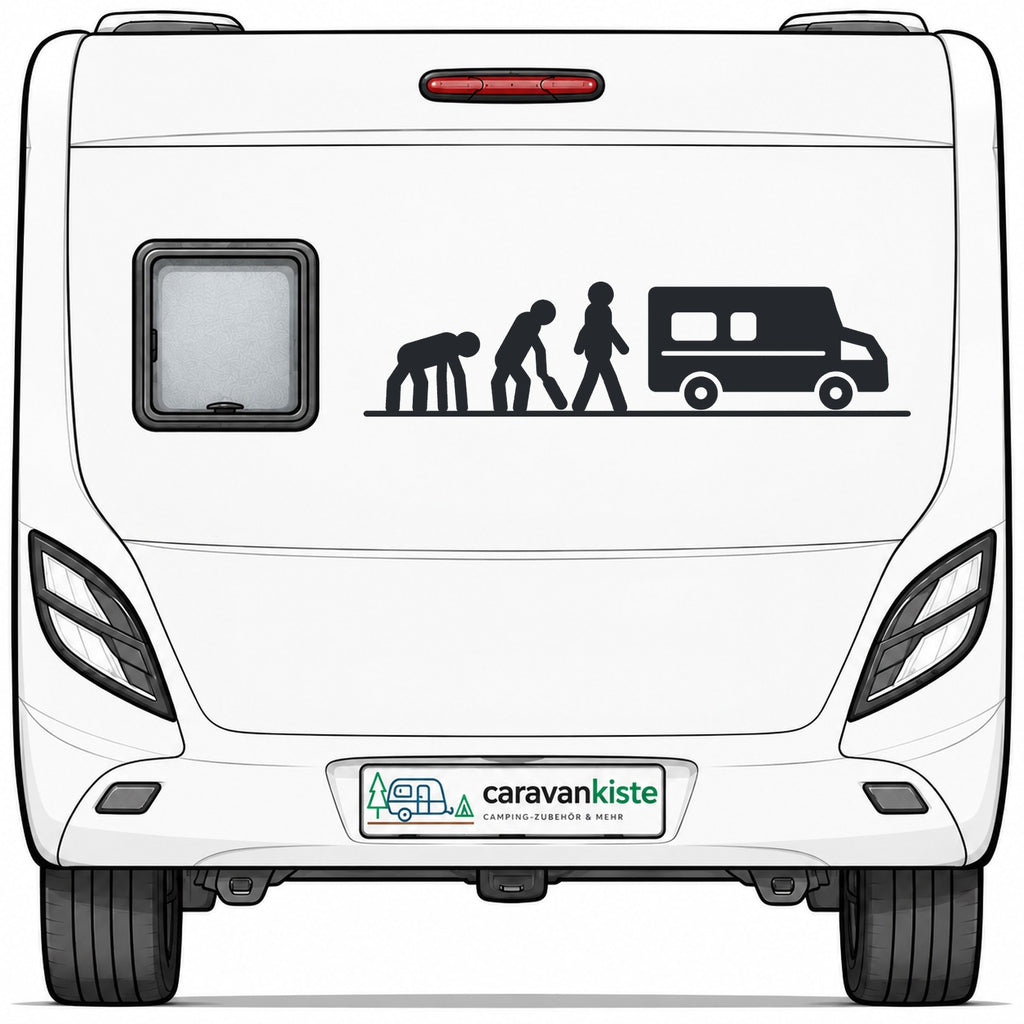 Sticker am Wohnwagen-Heck – Titelbild