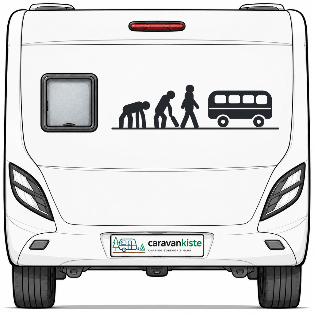 Sticker am Wohnwagen-Heck – Titelbild