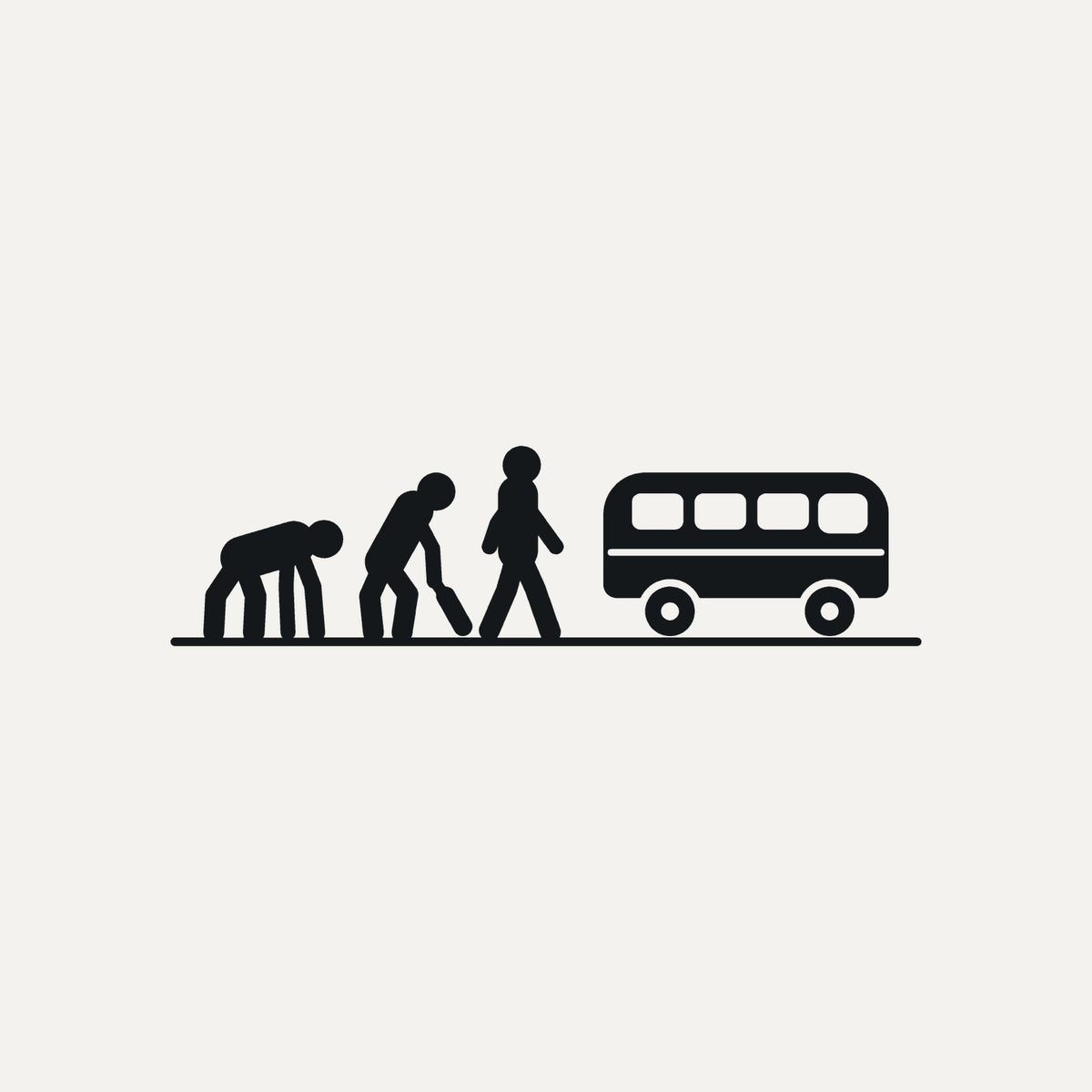 Sticker Evolution vom Affen zum Van