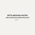 Sticker Bitte Abstand halten – wir suchen noch einen Stellplatz