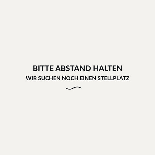 Sticker Bitte Abstand halten – wir suchen noch einen Stellplatz