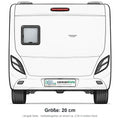 Größe 20 cm am Wohnwagen-Heck