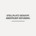 Sticker Stellplatz gesucht. Abenteuer gefunden.