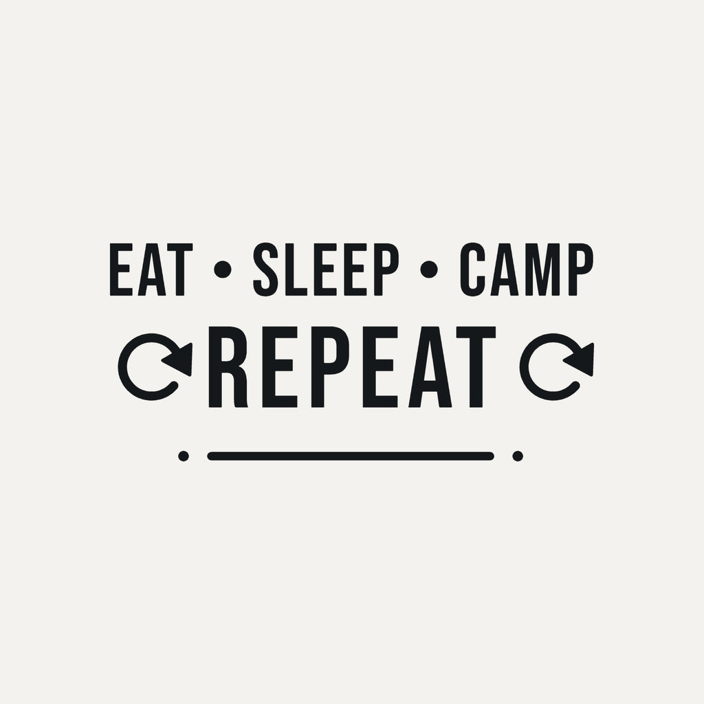 Sticker Eat Sleep Camp Repeat