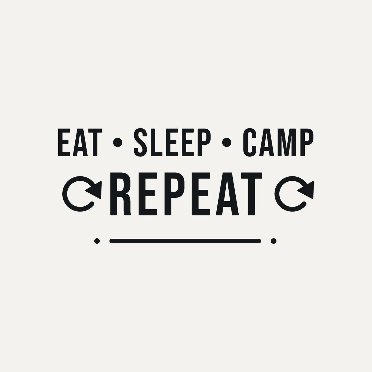 Sticker Eat Sleep Camp Repeat