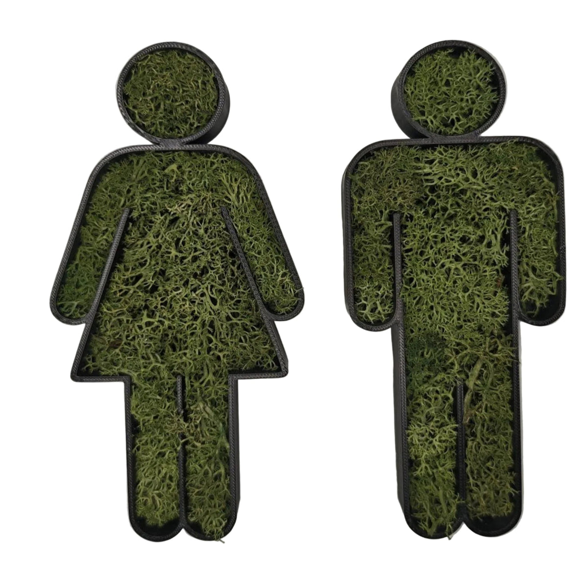 WC-Schilder Set Nature mit Islandmoos – Damen und Herren